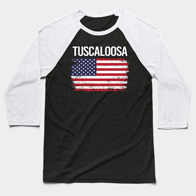 The American Flag Tuscaloosa Baseball T-Shirt by flaskoverhand